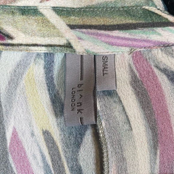 bl-nk ANTHROPOLOGIE Winona Watercolor Shirtdress SZ S FLOWY button Down western - Picture 8 of 16